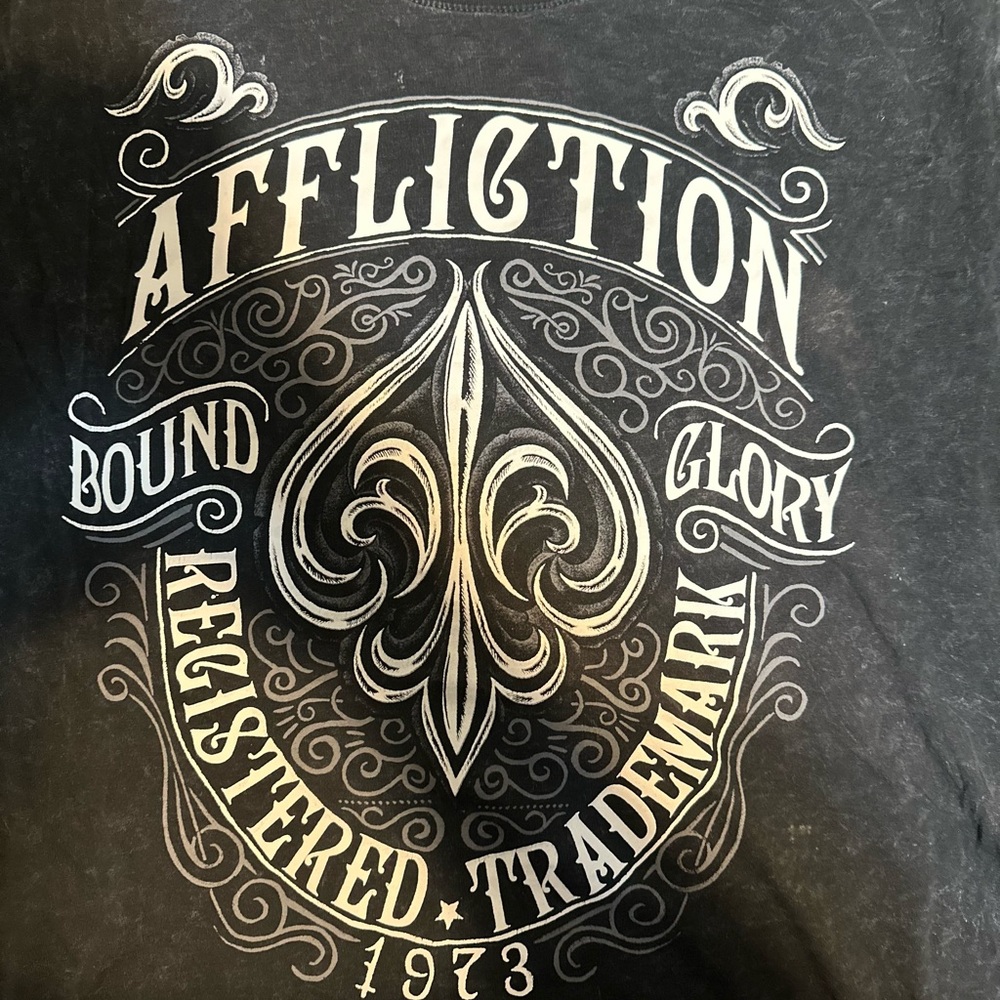 Affliction Black Short Sleeve Tee with Bold Graphic men xxl - Picture 7 of 10